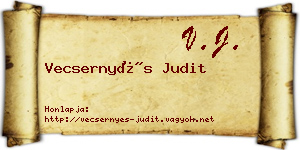 Vecsernyés Judit névjegykártya